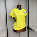 Camisa Brasil I 2026 Feminina Amarela