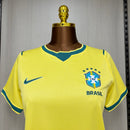 Camisa Brasil I 2026 Feminina Amarela