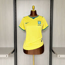 Camisa Brasil I 2026 Feminina Amarela